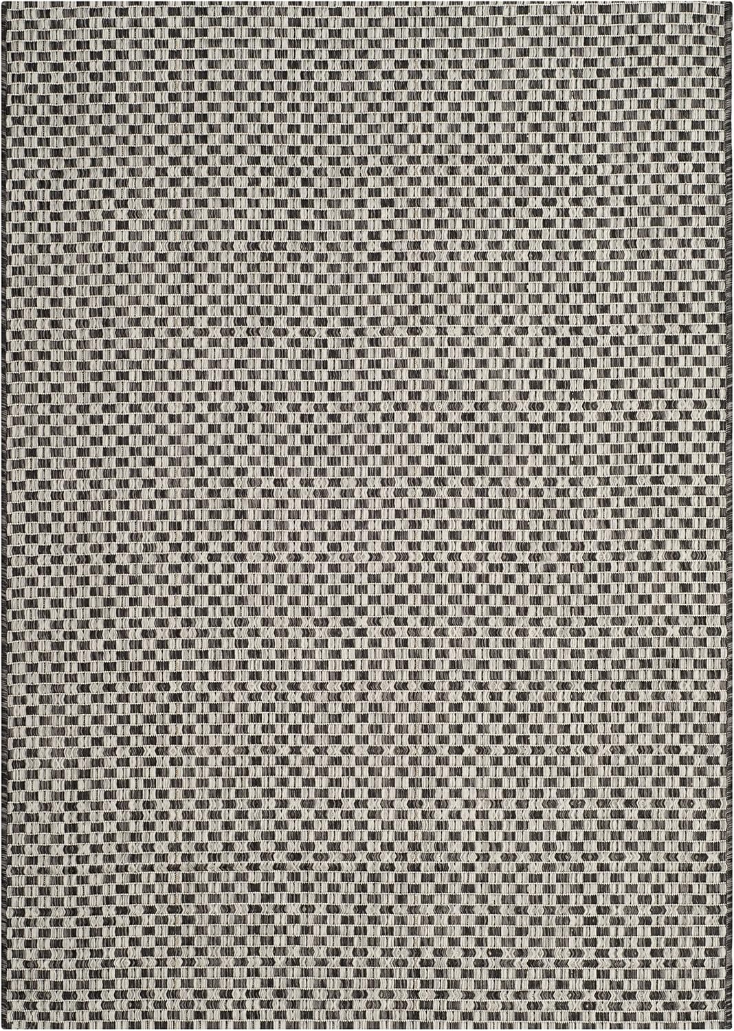 Alfombra lavable exterior 4x5ft 7" negro gris claro