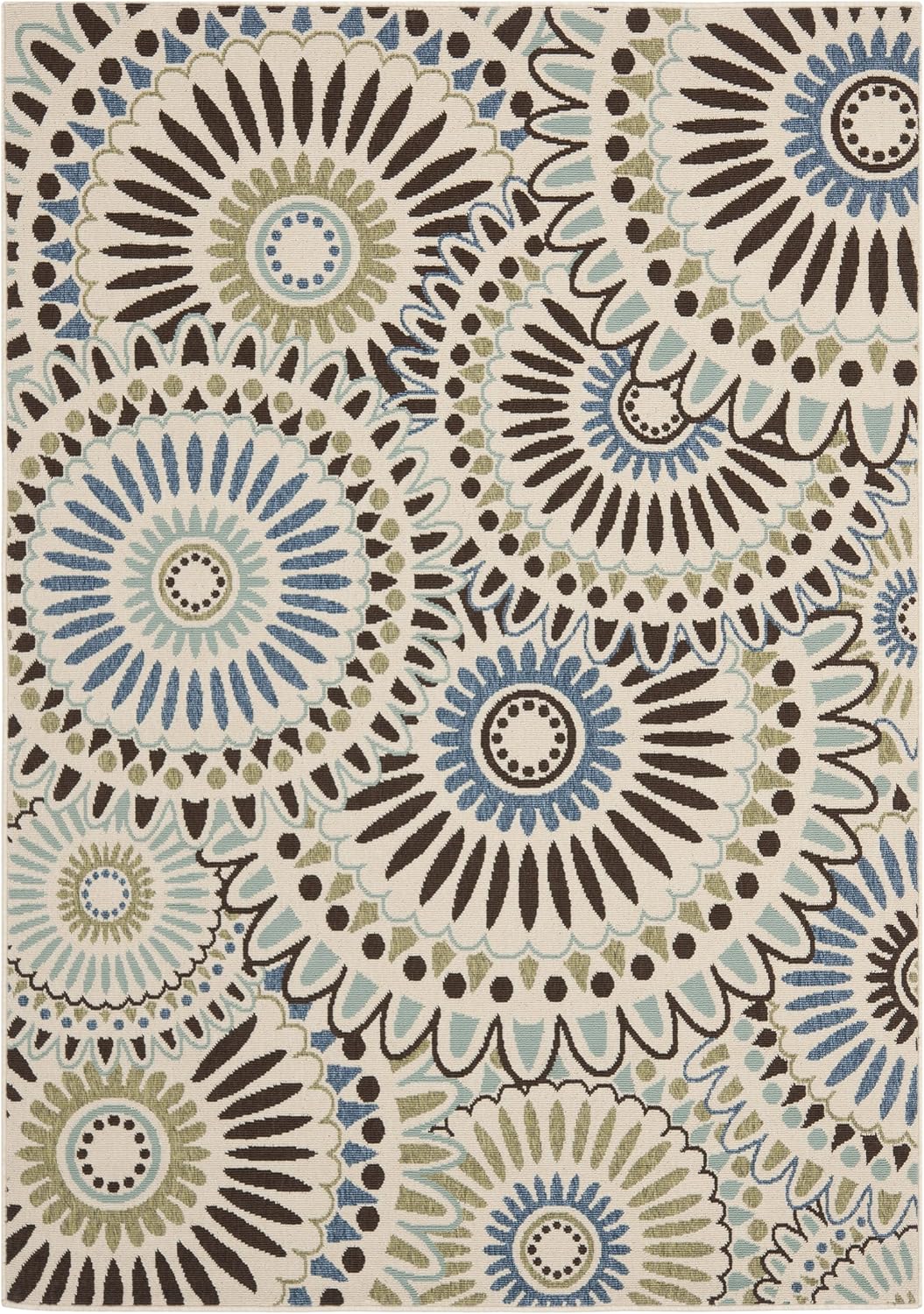 Tapete Polipropileno Veranda Crema Azul
