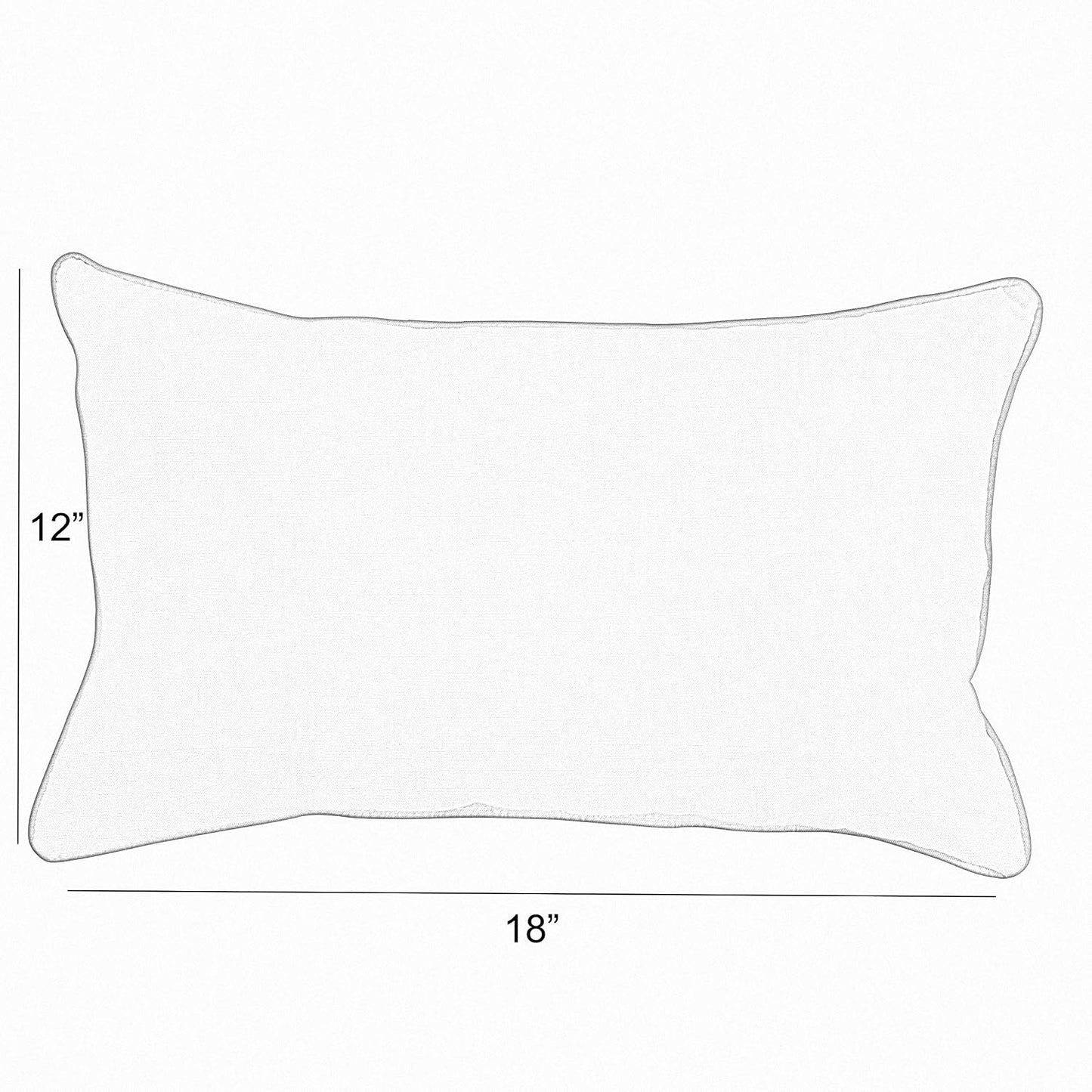 Almohadas lumbares Sunbrella rayas rojas atardecer set 2