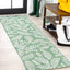 Alfombra pasillo 2x10ft color crema/verde Nevis para patio