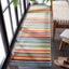 Alfombra exterior lavable 2.2x11ft marfil y verde