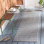 Alfombra lavable exterior 2'3x10pulg marrón y gris
