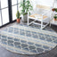 Alfombra exterior redonda 5'3" azul gris no pelusa CBN333M
