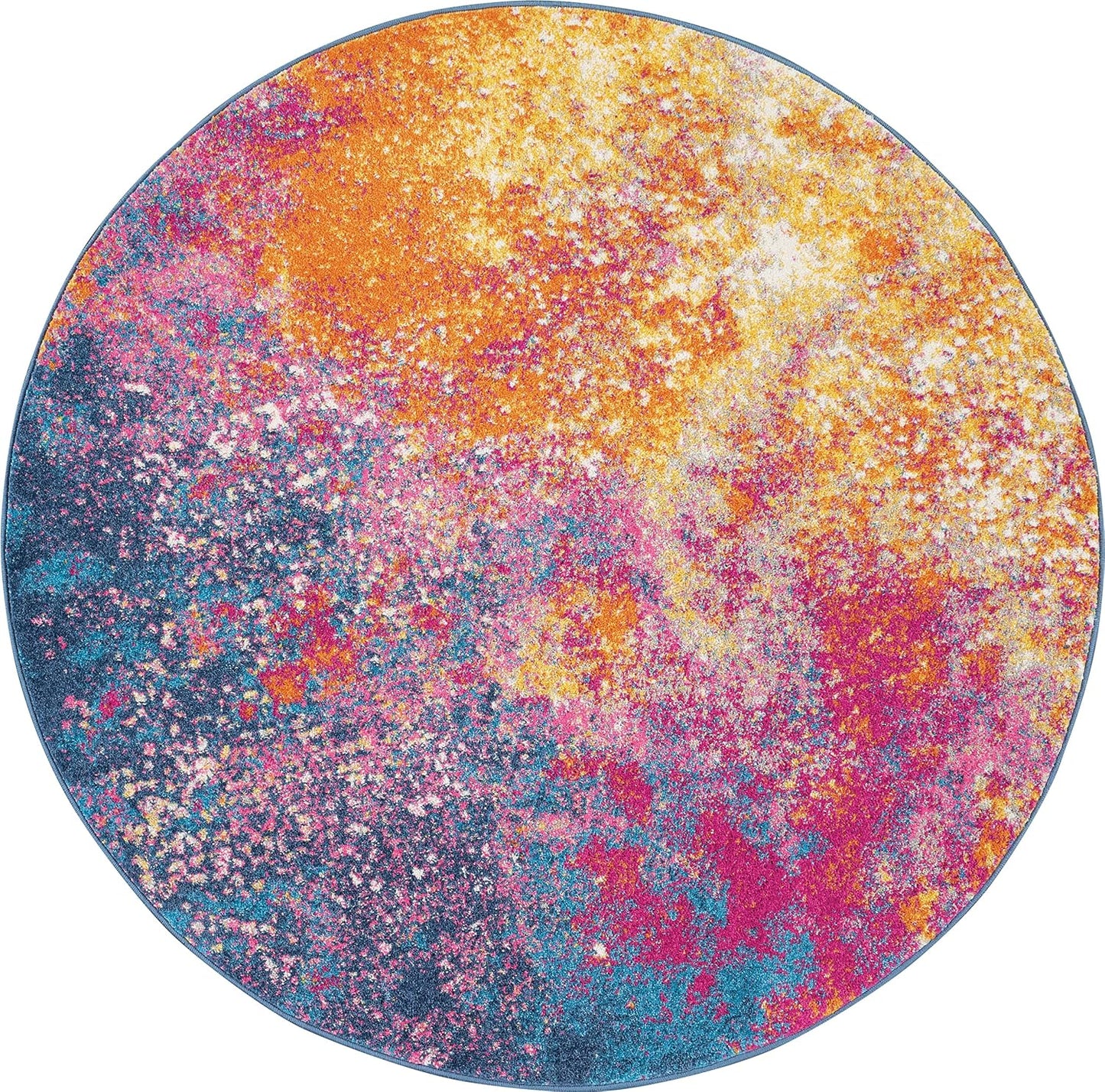 Alfombra redonda tela multicolor 4ft