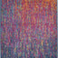 Alfombra multicolor 1'10"x2'10" para dormitorio sala comedor