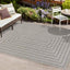 Alfombra patio 3x5ft negro gris claro moderna