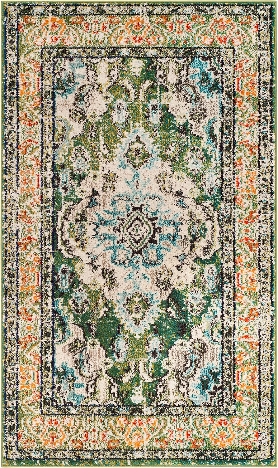 Tapete decorativo Monaco 3x5ft verde celeste sala