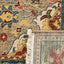 Alfombra área 2x3ft diseño oriental gris pardo y azul