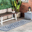 Tapete azul cari/marfil 2x8ft diamante suave alto tráfico