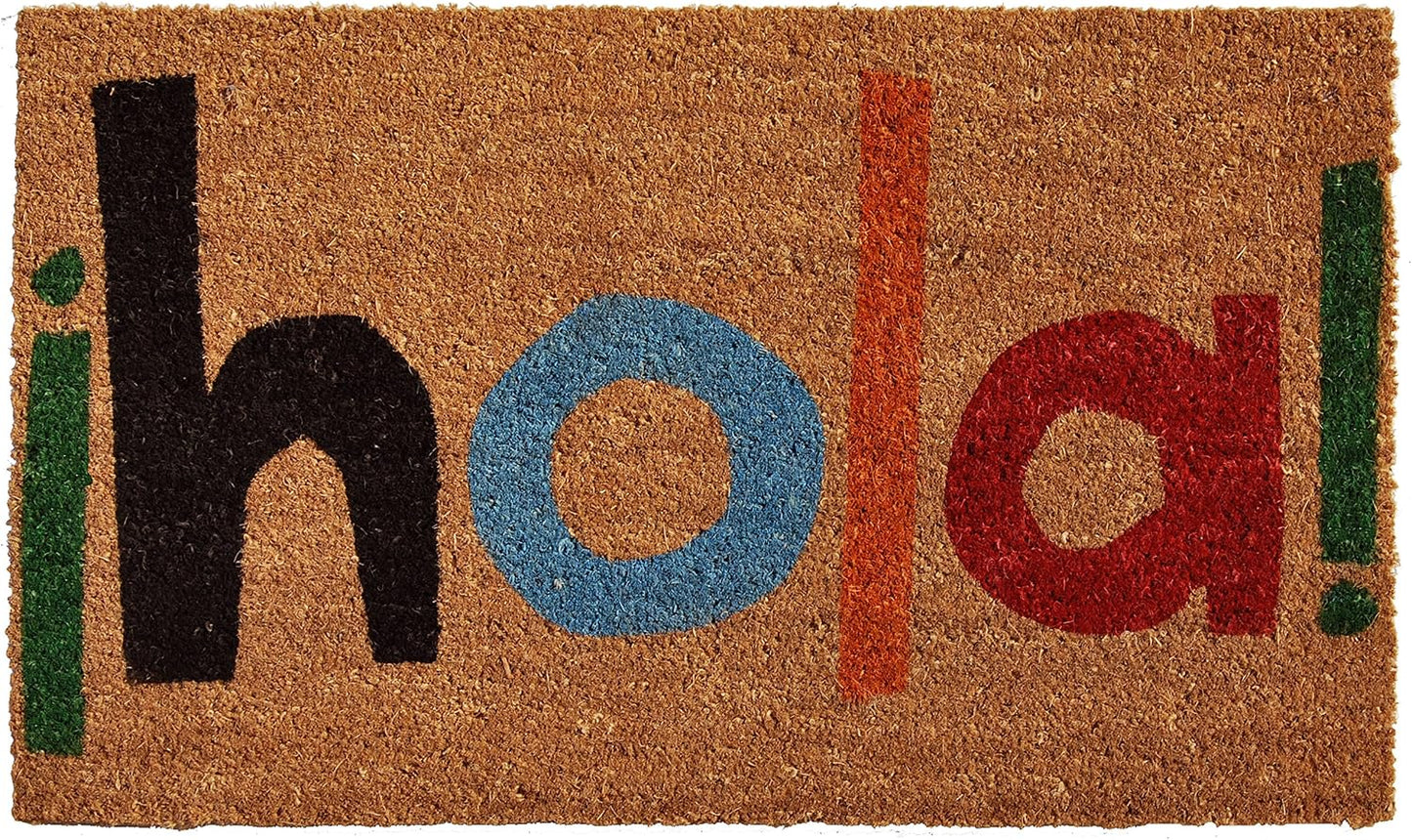 Felpudo Hola 17x29pulg multicolor