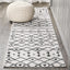 Alfombra Beni Souk crema/negro 2x8ft sala dormitorio