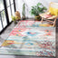 Alfombra lavable exterior 4x6ft azul claro y rosa BAR554M