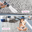 Alfombra lavable exterior 5'5x7'7 gris y negro