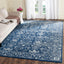 Alfombra sala estilo shabby chic 3x5ft azul marino