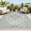 Alfombra bohemia 8x10ft gris/verde texturizado