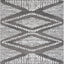 Alfombra tribal gris medallón diamante 2x7ft