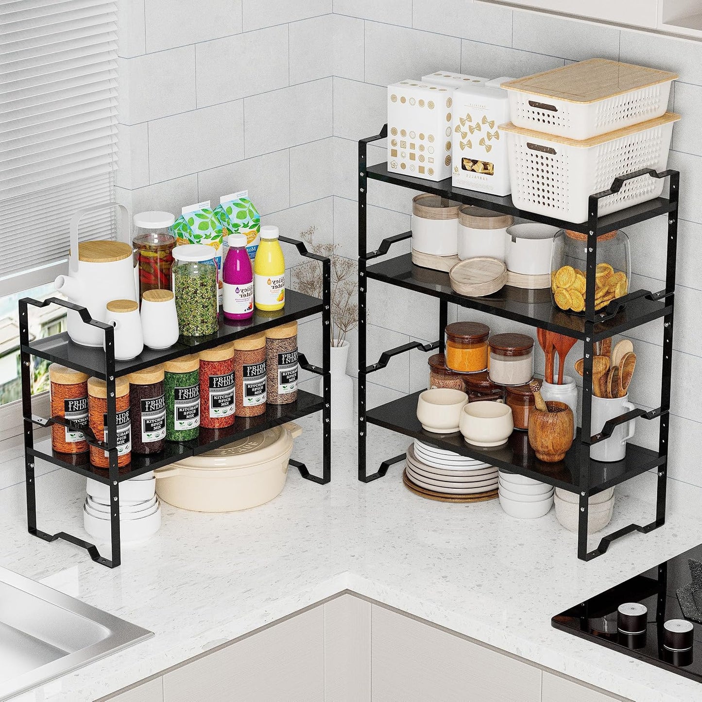 Estante apilable para organiz. cocina baño y despensa