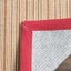 Alfombra sisal rayas borde 2'6"x4' óxido