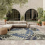 Alfombra gris azul 7x10ft para dormitorio sala