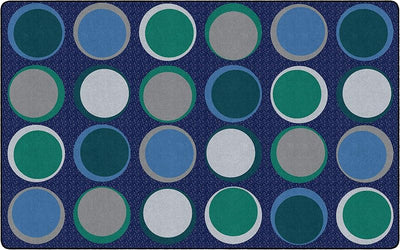 Alfombra asiento infantil 24x12pies azul frío