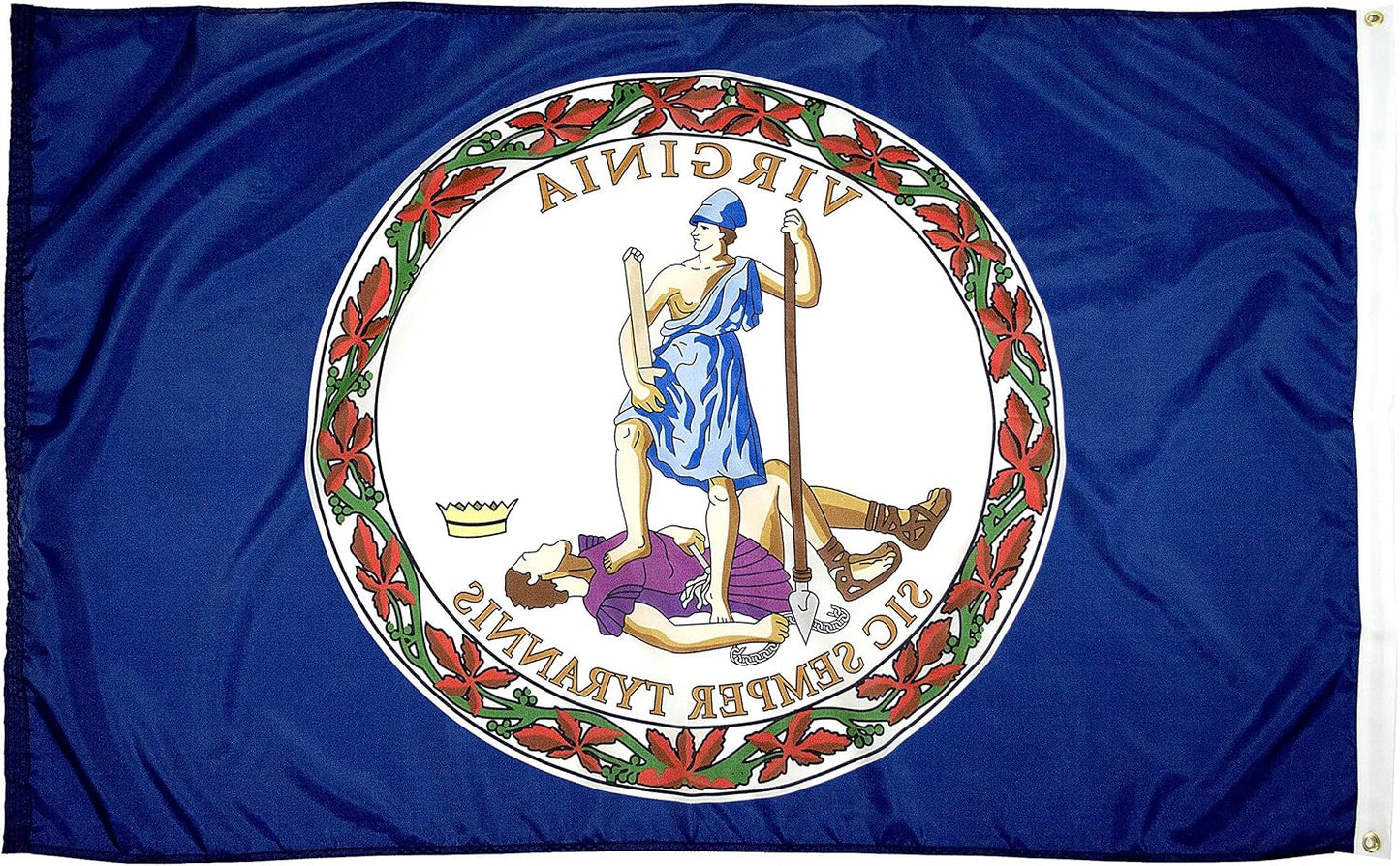 Bandera Virginia nylon 4x6" fabricada EE.UU.