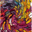 Alfombra decorativa 4x6ft multicolor diseño arco iris no