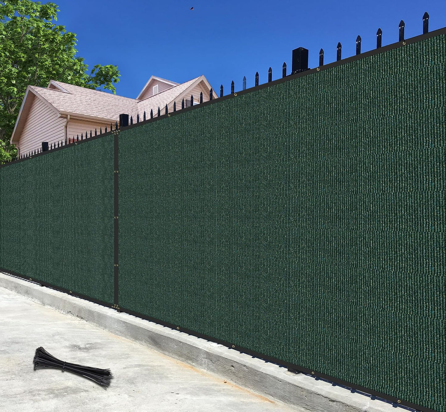 Valla privacidad 4x20ft malla verde 90% bloqueo