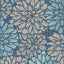 Alfombra textura floral 5x8ft azul marino patio exterior