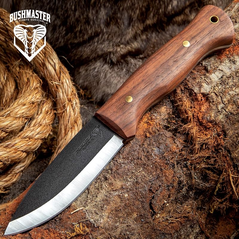 Cuchillo acero carbono 1095 mango madera cebra 9 5/8pulg