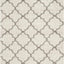 Alfombra 6x9pulg marfil gris diseño enrejado marroquí