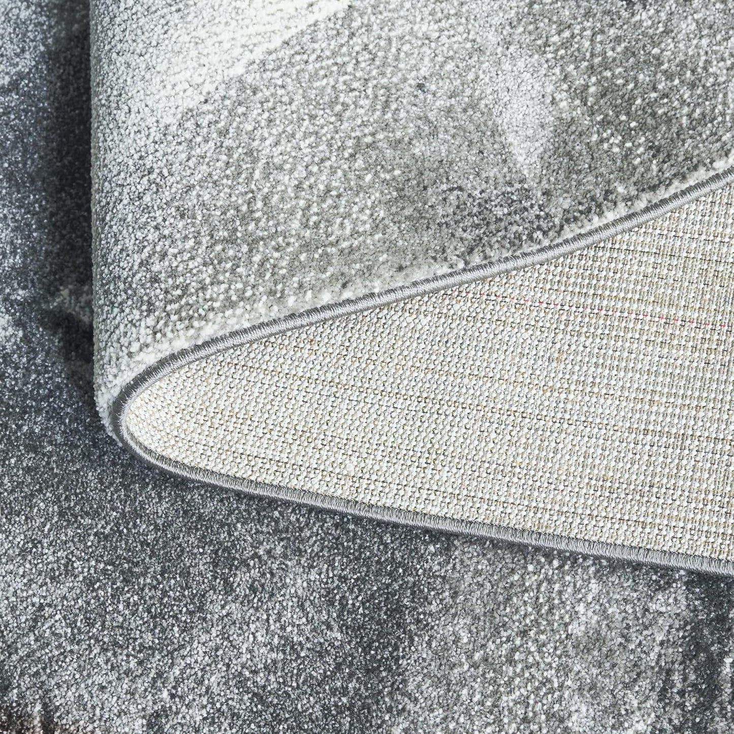 Alfombra pasillo 2ft3pulg x 8ft marfil gris diseño moderno