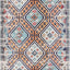 Alfombra área 9x12ft diseño bohemio diamantes naranja beige