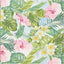 Alfombra lavable exterior cuadrada 6x6ft verde y rosa