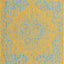 Alfombra área Dubái 5x8ft rectangular amarillo y azul