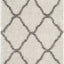 Alfombra felpa 2x3" marfil y gris