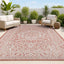Alfombra exterior 8x10ft textura Sinjuri color rojo/gris