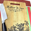 Tabla cortar bambú grabada 9x12pulg