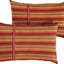 Almohadas lumbares Sunbrella rayas rojas atardecer set 2