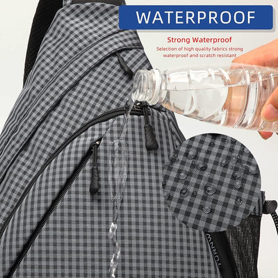 Bolsa bandolera impermeable con puerto USB para viajes