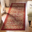 Alfombra pasillo 2ft3pulg x 12ft rojo y multicolor