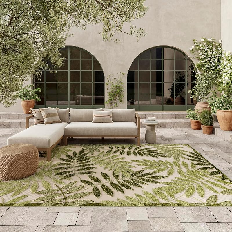 Alfombra dormitorio 12x15ft verde marfil fácil limpieza