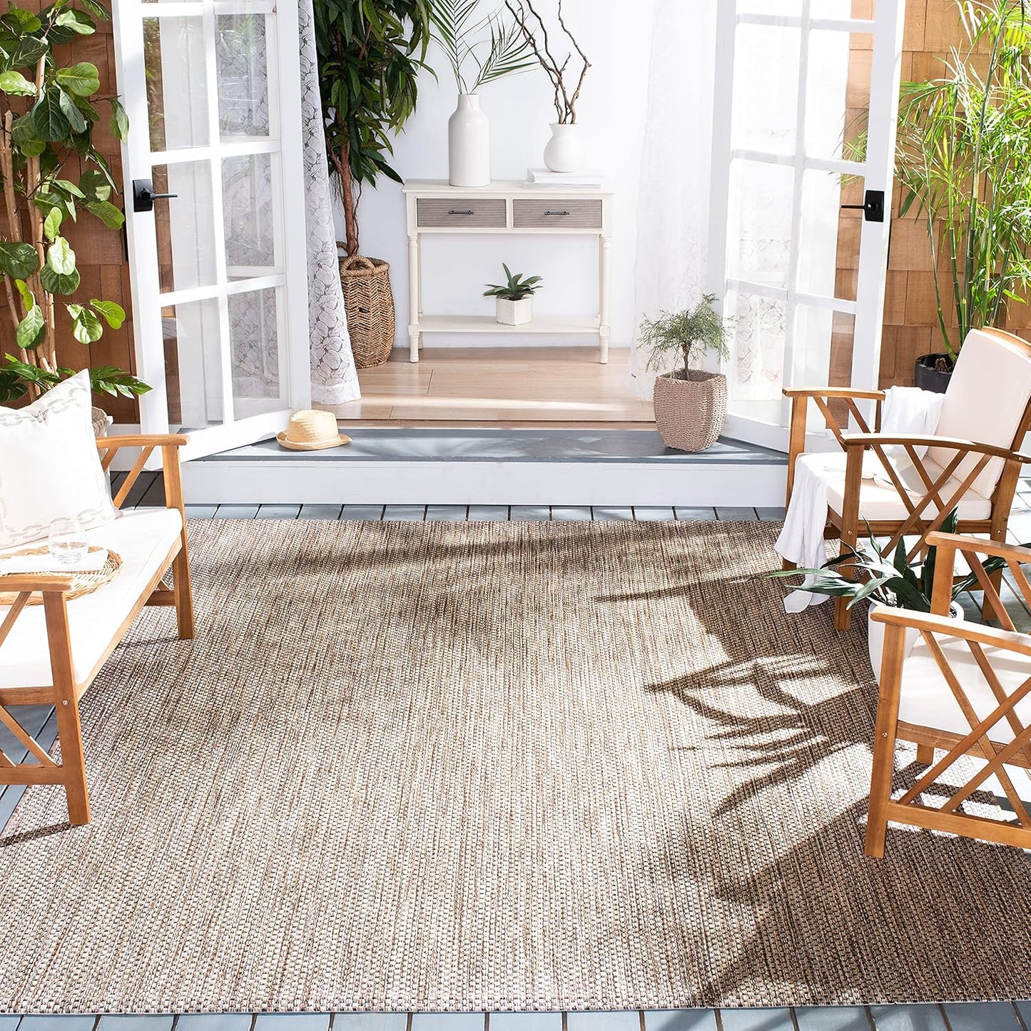 Alfombra exterior lavable 10ft2 azul gris CY8521
