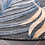 Alfombra exterior redonda 4ft color negro y óxido lavable