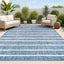 Alfombra Berber Stripe 8x10ft azul/marfil para patio