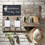 Organiz. pared madera antorchada con gancho llaves y clips