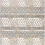 Alfombra geométrica beige para patio y terraza 7x10ft