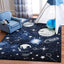 Alfombra niños 4x6ft azul oscuro y claro