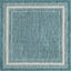 Alfombra cuadrada 5ft1pulg borde suave verde marfil