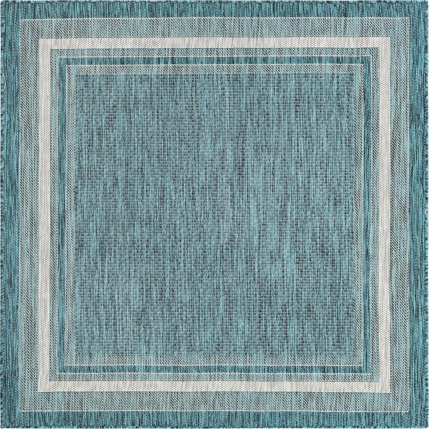 Alfombra cuadrada 5ft1pulg borde suave verde marfil