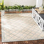 Alfombra exterior lavable 4x6ft crema y aguamarina
